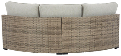 Calworth - Curved Loveseat With Cushion