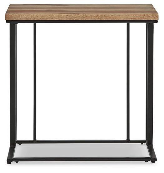 Bellwick Natural/Black Chairside End Table