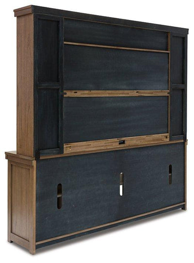 Boardernest Brown 85" TV Stand with Hutch