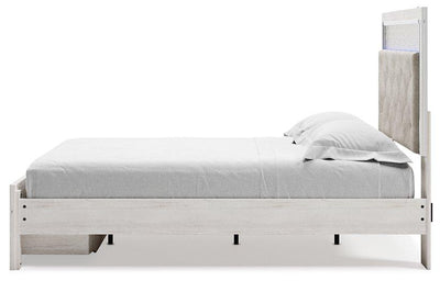 Altyra White Queen Upholstered Storage Bed