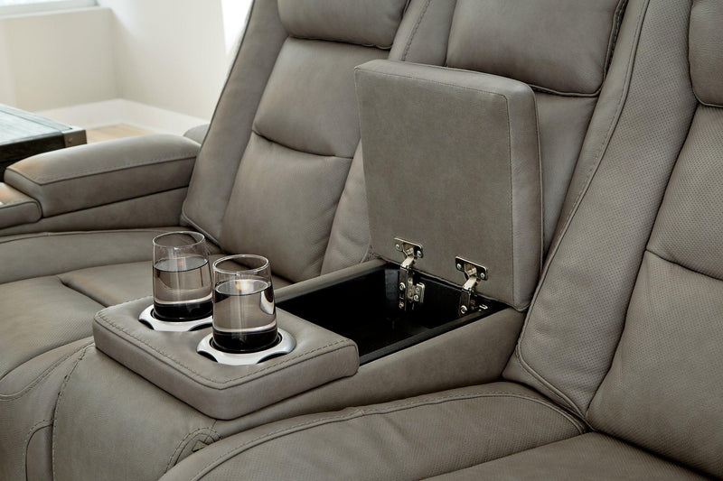 The Man-Den Power Reclining Loveseat with Console