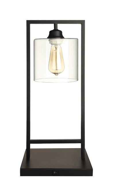 Shoto Glass Shade Table Lamp Black