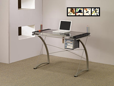 Melo 3-Drawer Drafting Desk Champagne