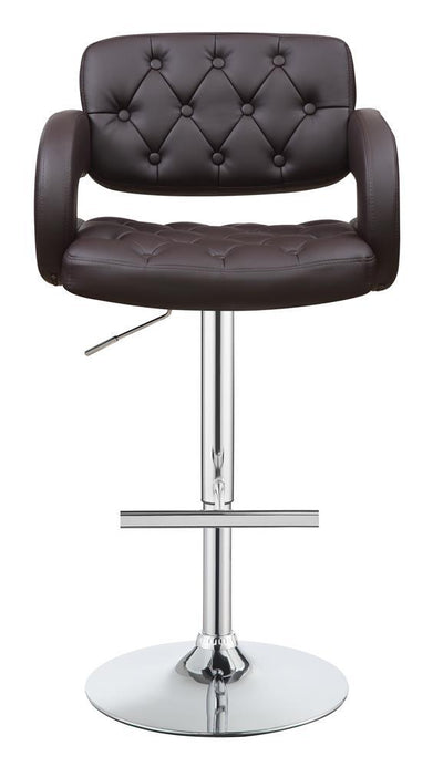 Brandi Adjustable Bar Stool Chrome and Brown