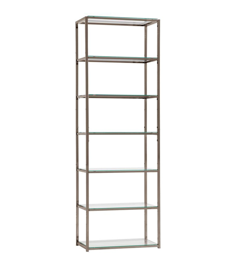 Kate 6-shelf Bookcase Black Nickel