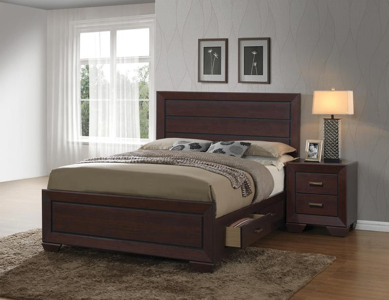 Kauffman Queen Storage Bed Dark Cocoa