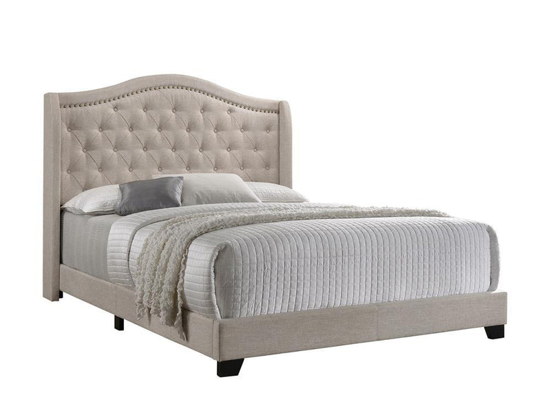 Sonoma Camel Back Queen Bed Beige