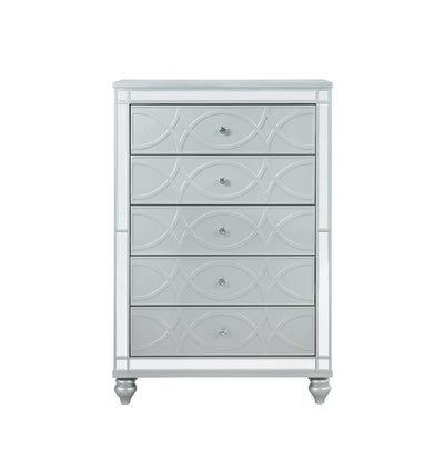 Gunnison 5-drawer Chest Silver Metallic