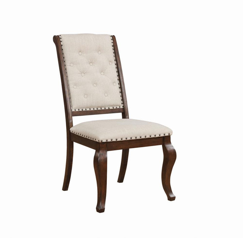 Brockway Tufted Dining Chairs Cream and Antique Java (Set of 2)