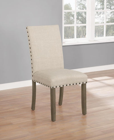 Ralland Upholstered Side Chairs Beige and Rustic Brown (Set of 2)