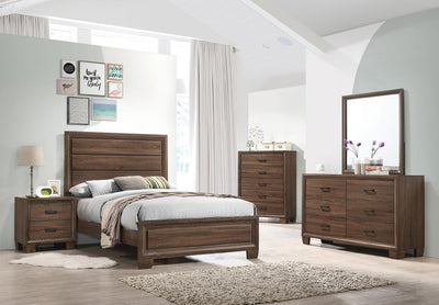 Brandon Full Panel Bed Medium Warm Brown