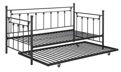 Nocus Spindle Metal Twin Daybed with Trundle