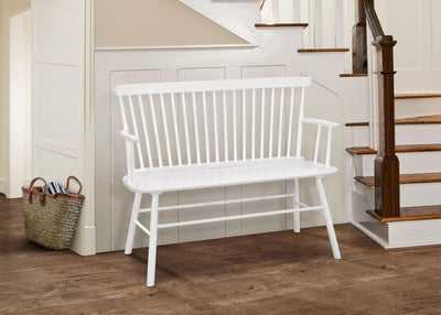 JERIMIAH SPINDLEBACK BENCH WHITE image