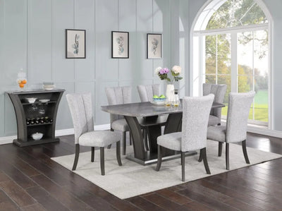 White Faux- 5pc Dining table