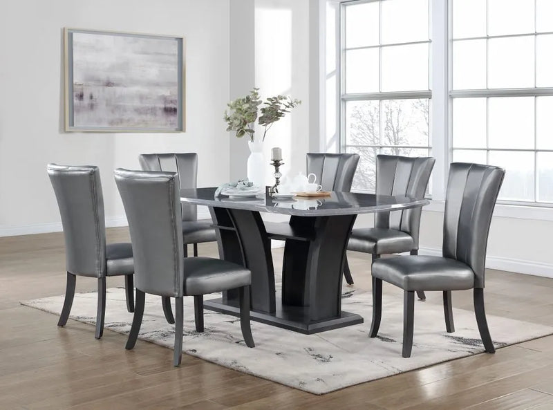 White Faux- 5pc Dining table