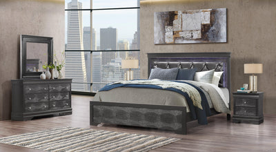 Pompei Grey King 5-Piece Bedroom Set image