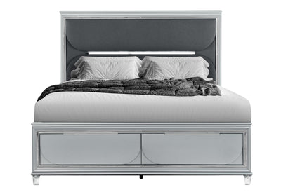 CALEB SILVER QUEEN BED WITH LED image