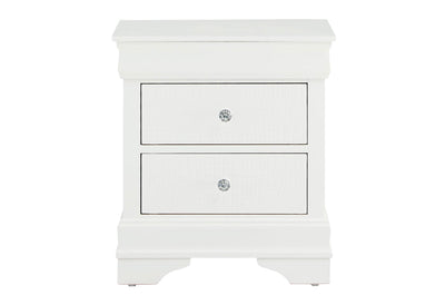 POMPEI METALLIC WHITE NIGHTSTAND image