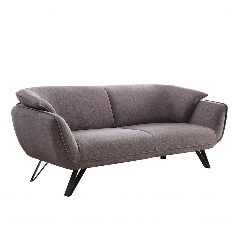 Linen Sofa w/ Metal Legs