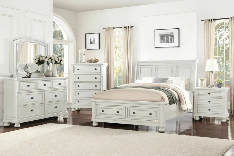 Soriah bedroom- 5pc bedroom queen white