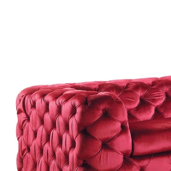 Adam Loveseat- Red Velvet