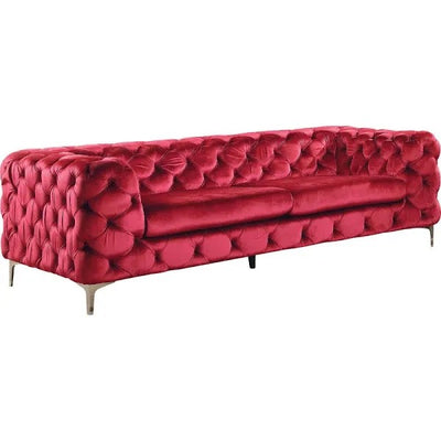 Adam Loveseat- Red Velvet