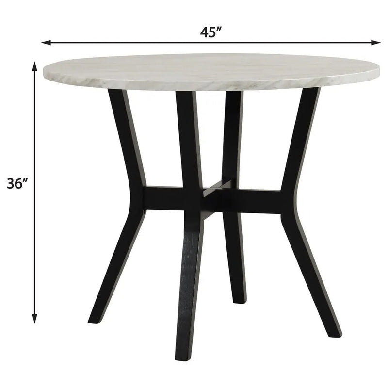 Faux Marble- Round Counter Height Dining Table