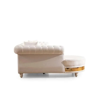 Julio Upholstered Sectional w/Gold Trim platted
