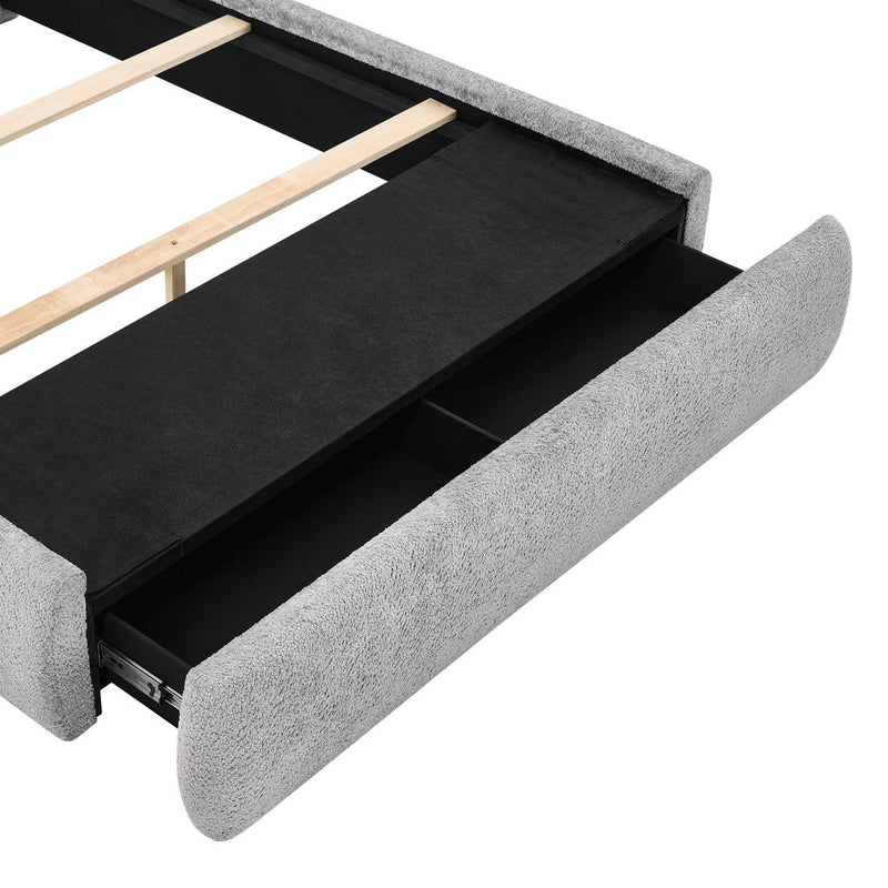 Reverie Upholstered- Chenille Fabric Bed Frame