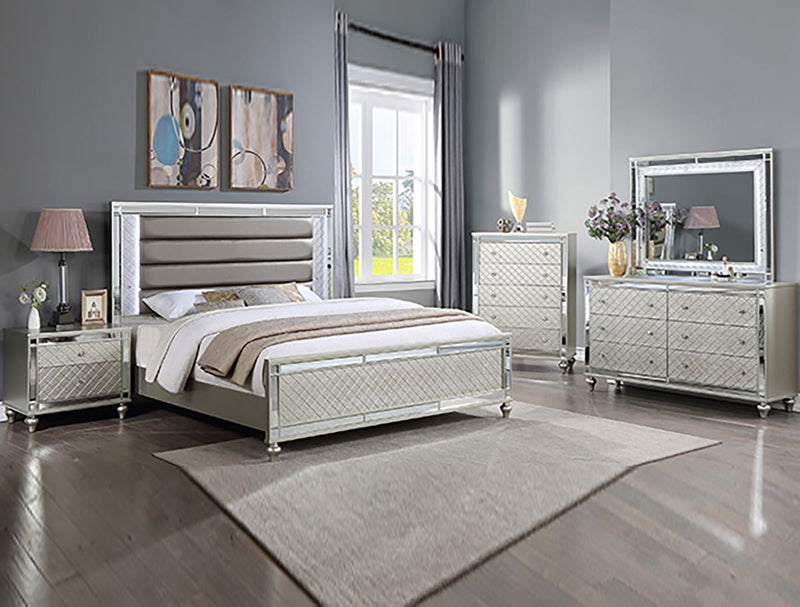 Crown Mark Furniture Cristian 5 Drawer Chest in Beige