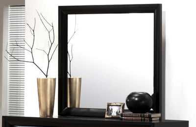 Crown Mark Furniture Emily Dresser Mirror in Black
