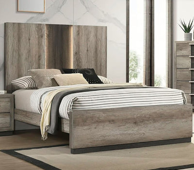 Crown Mark Furniture Rangley King Panel Bed in Brown B6830-K