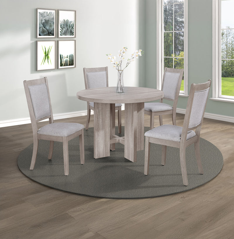 AMARA 5-PK RD DINING SET DRIFT WOOD image