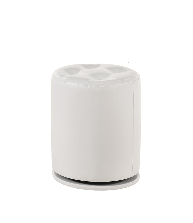 MORGAN ROUND SWIVEL STOOL WHITE