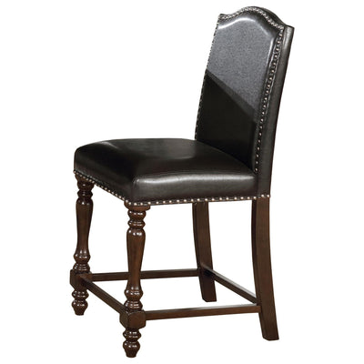 Crown Mark Langley Counter Height Chair (Set of 2) in Dark Brown image