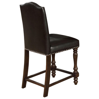 Crown Mark Langley Counter Height Chair (Set of 2) in Dark Brown 2766S-24-ESP