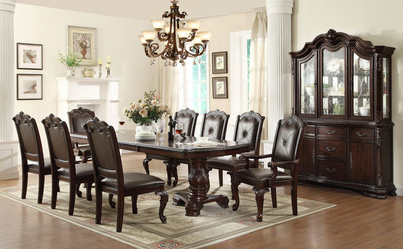 Crown Mark Kiera Dining Side Chair in Rich Brown (Set of 2) 2150S