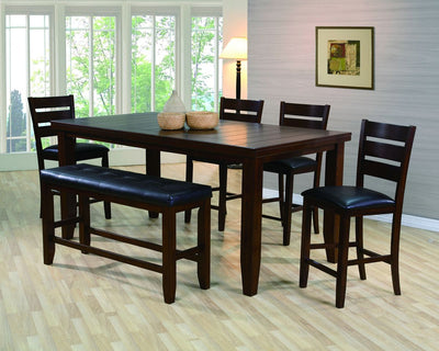 Crown Mark Bardstown Counter Height Bench in Espresso