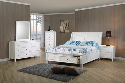 Selena Coastal White Twin Bed image