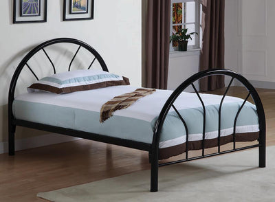 Transitional Black Twin Bed image