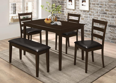 Taraval Cappuccino Five-Piece Dining Set With Bench image