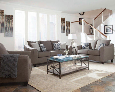 Salizar Transitional Grey Three-Piece Living Room Set image