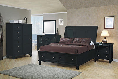 Sandy Beach Black King Five-Piece Bedroom Set image