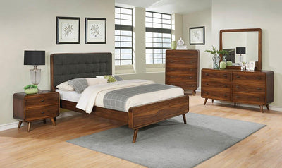 Robyn Mid-Century Modern Dark Walnut California King Bed image