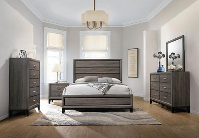 Rustic Grey Oak Queen Bed image