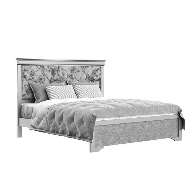 Veronia Silver Queen Bed image